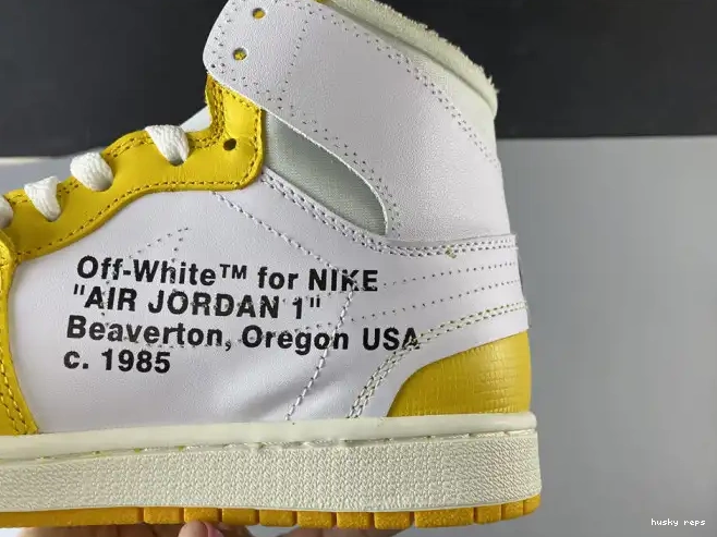 Cheap Husky x Dark Powder Off-White AQ0818-149 NRG White Yellow-Cone 1 Jordan Air 0620